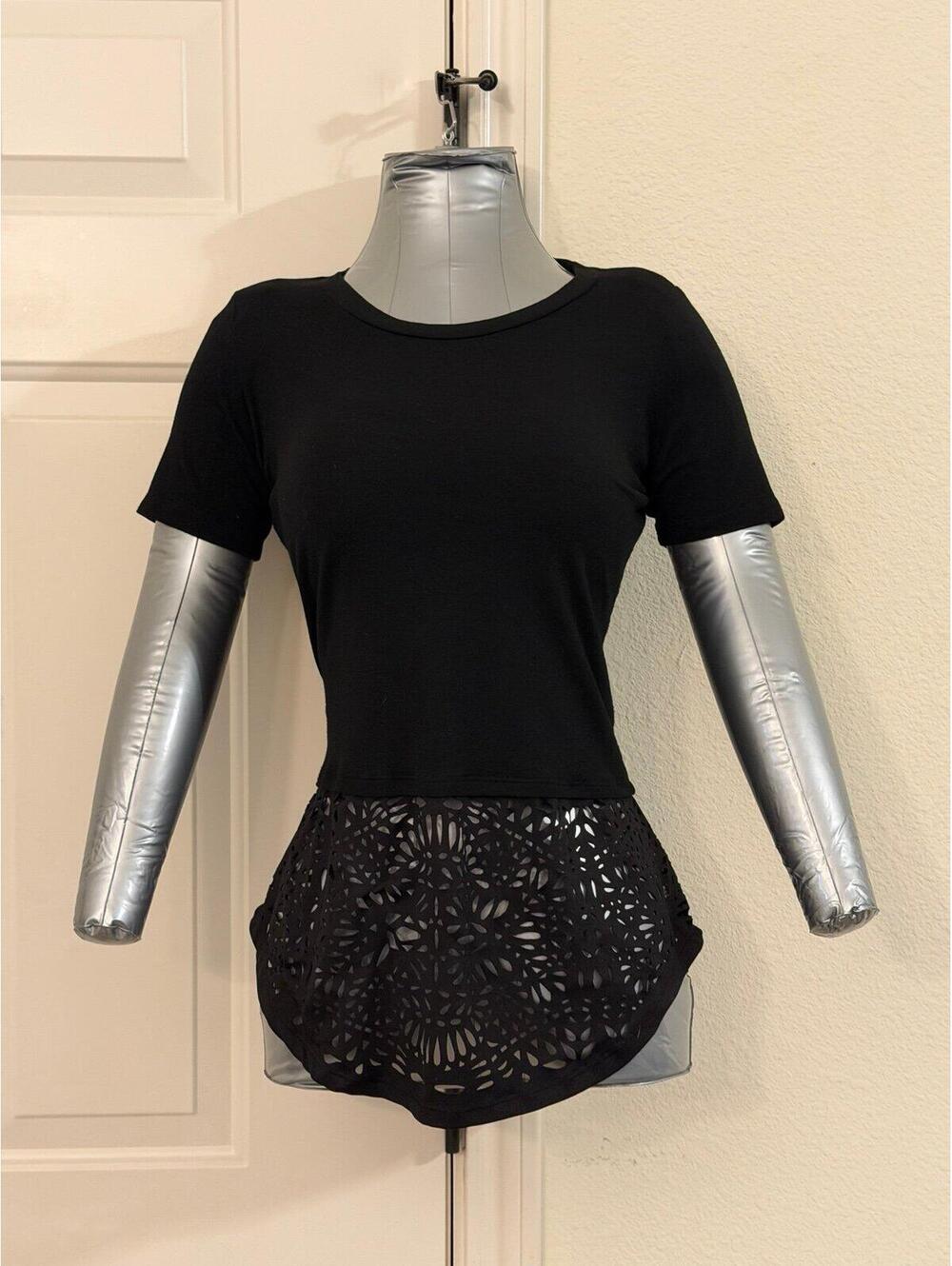 Reflex dressy black cutout top XS